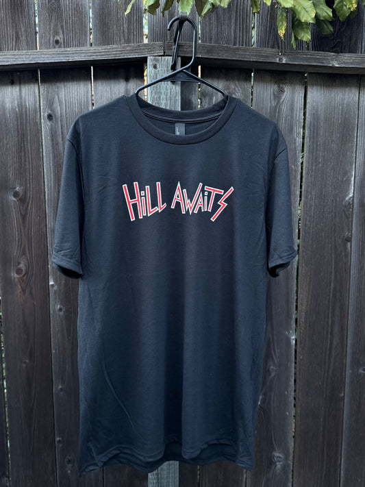 Hill awaits "OG logo" T-shirt